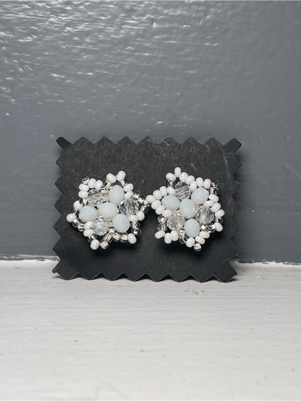 Huichol Beaded Star Stud Earrings